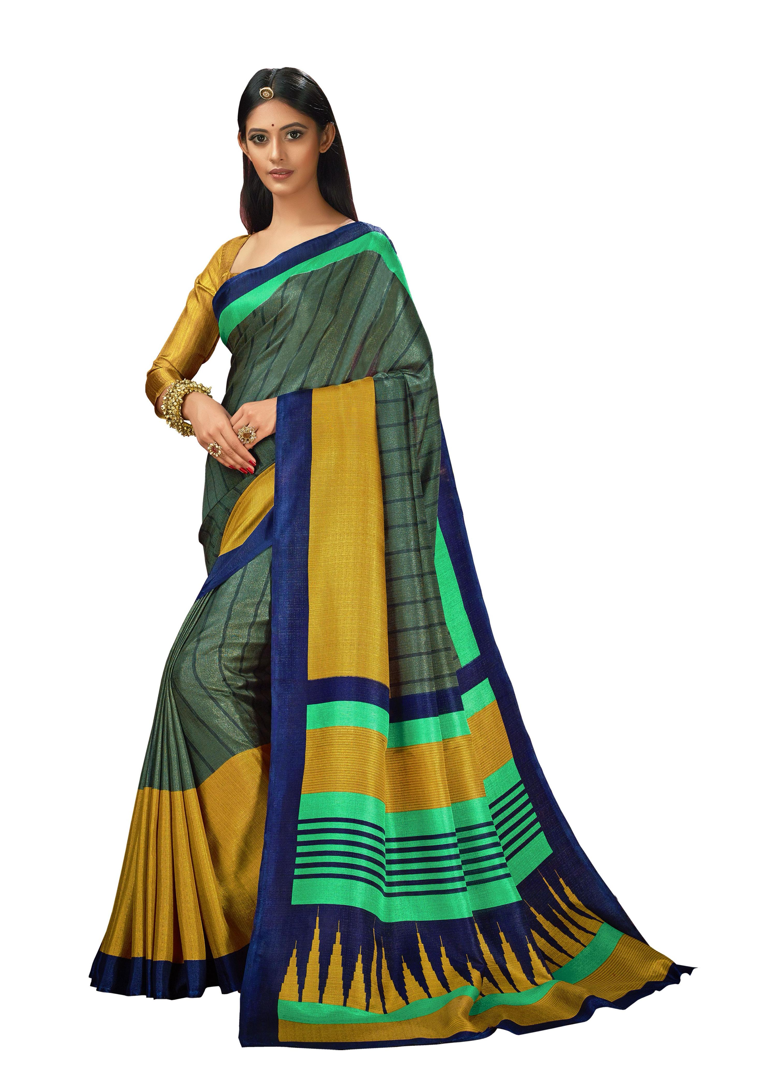 Function Wear Multi Color Soft Art Silk Fancy Designer Saree With Blouse