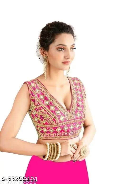 Ethnic Wear Designer Sequence with Mirror Work Blouse