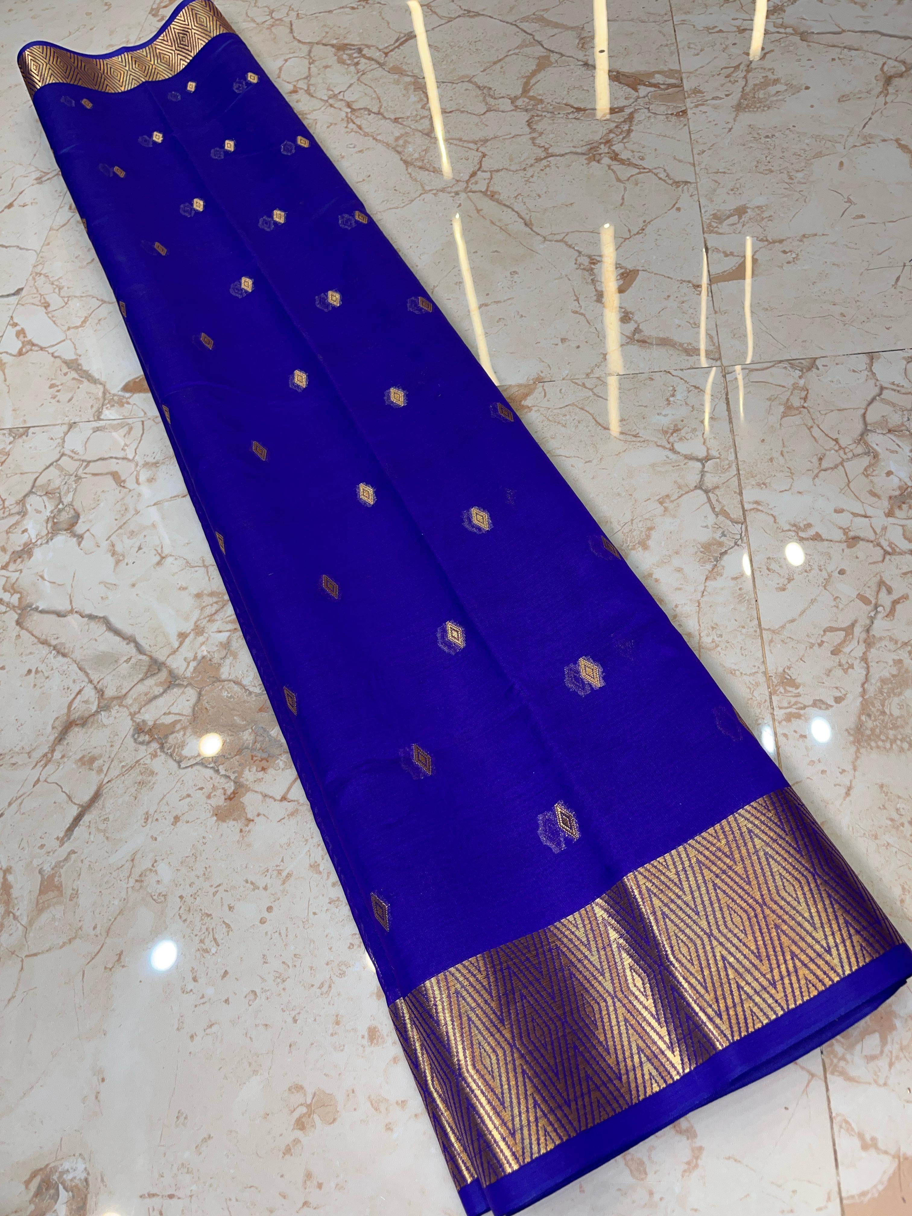 New Wedding Wear Royal Blue Color Banarasi Silk Jacquared Weaving Fancy Designer Saree