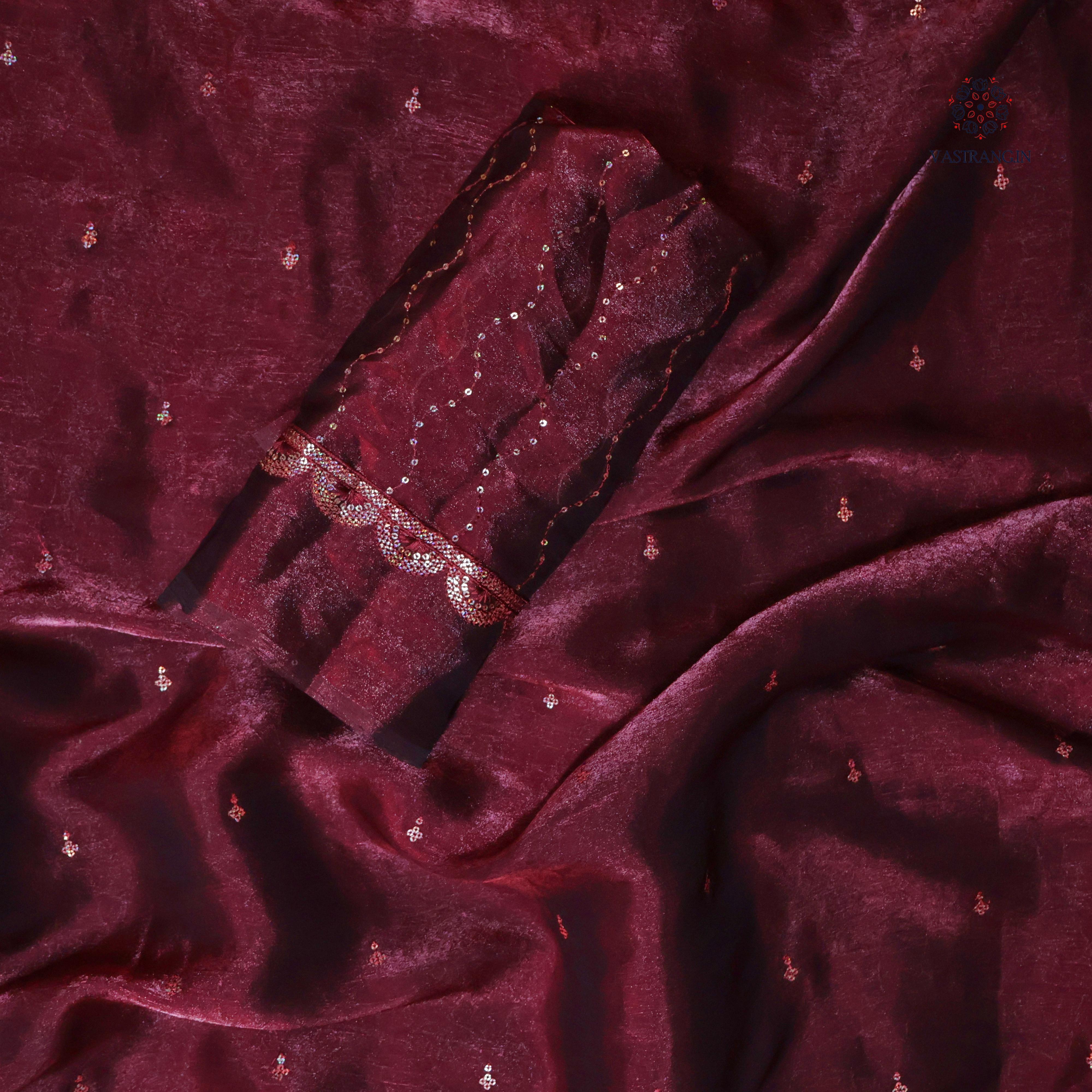 Partywear Crush Silk Sequence n Cut Work Fancy Designer Saree With Blouse Piece