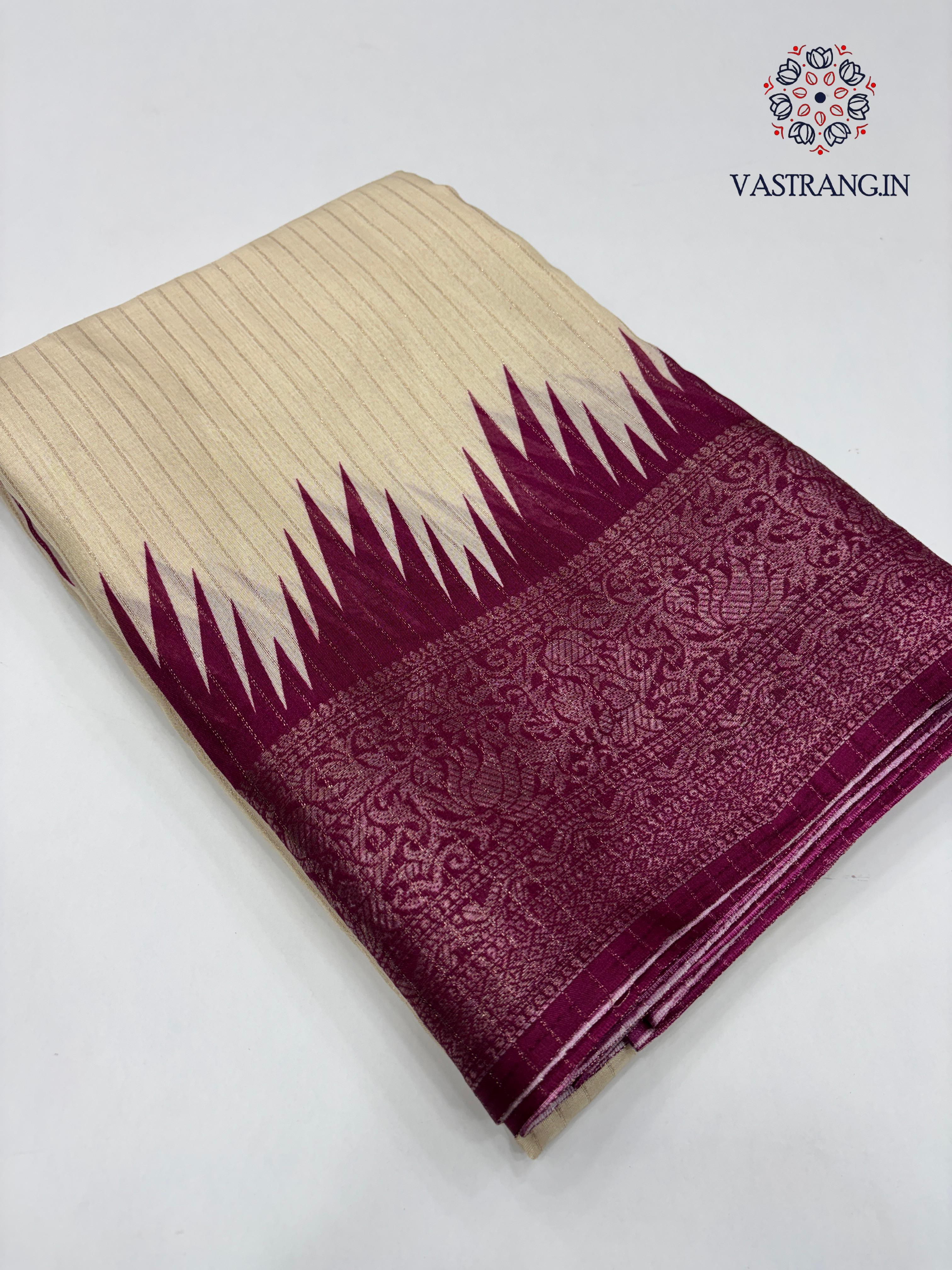 Function Wear Dola Silk Jacquard Zari n Print Work Fancy Designer Saree With Blouse