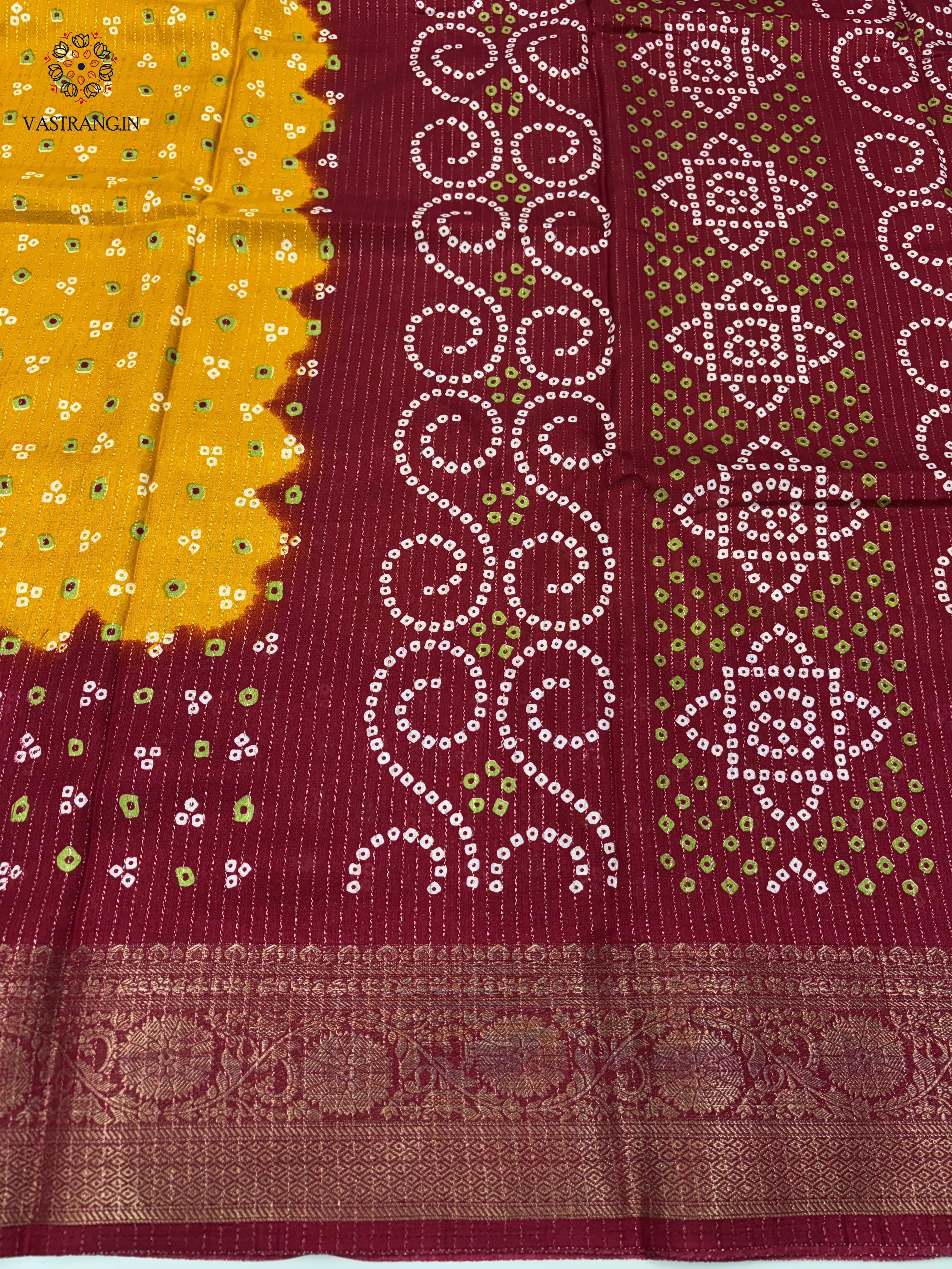 New Wedding Wear Yellow n Maroon Color Dola Silk Jacquard Zari n Print Work Fancy Designer Saree With Blouse