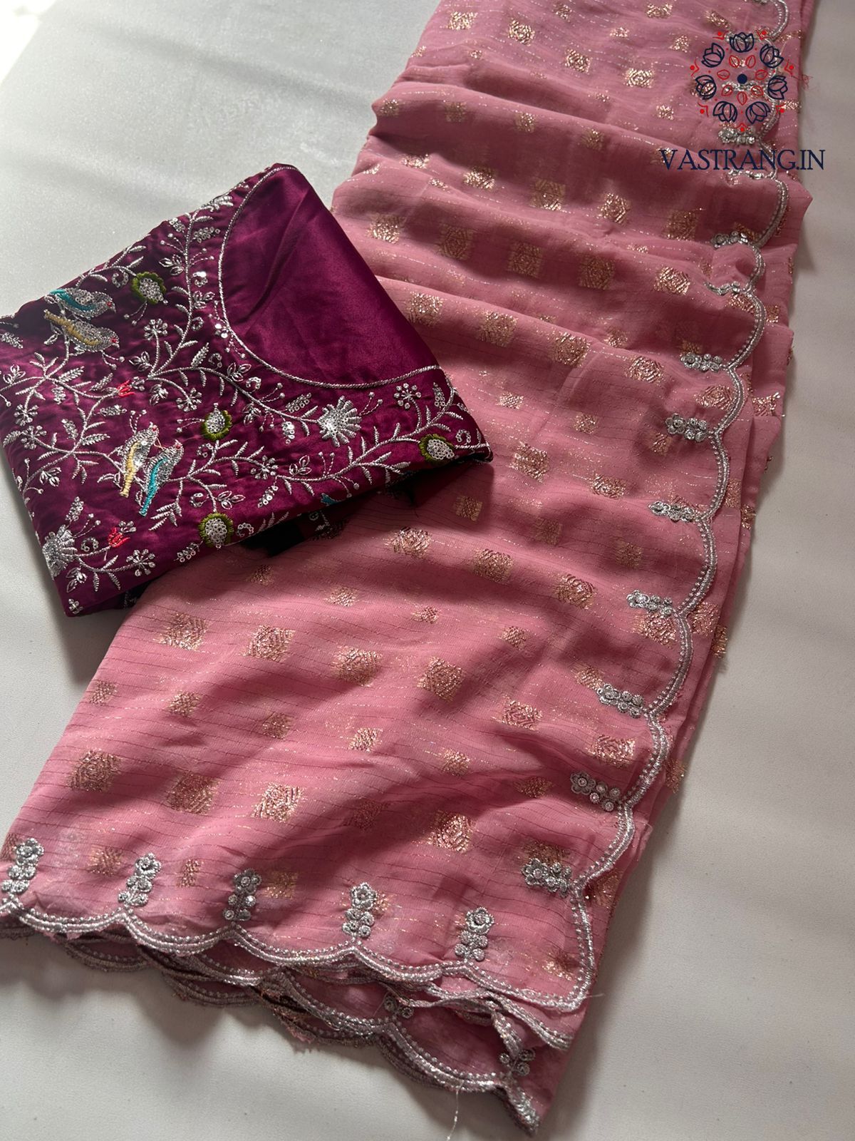 New Wedding Wear Soft Organza Silk Embroidery N cut Work Fancy Designer Saree