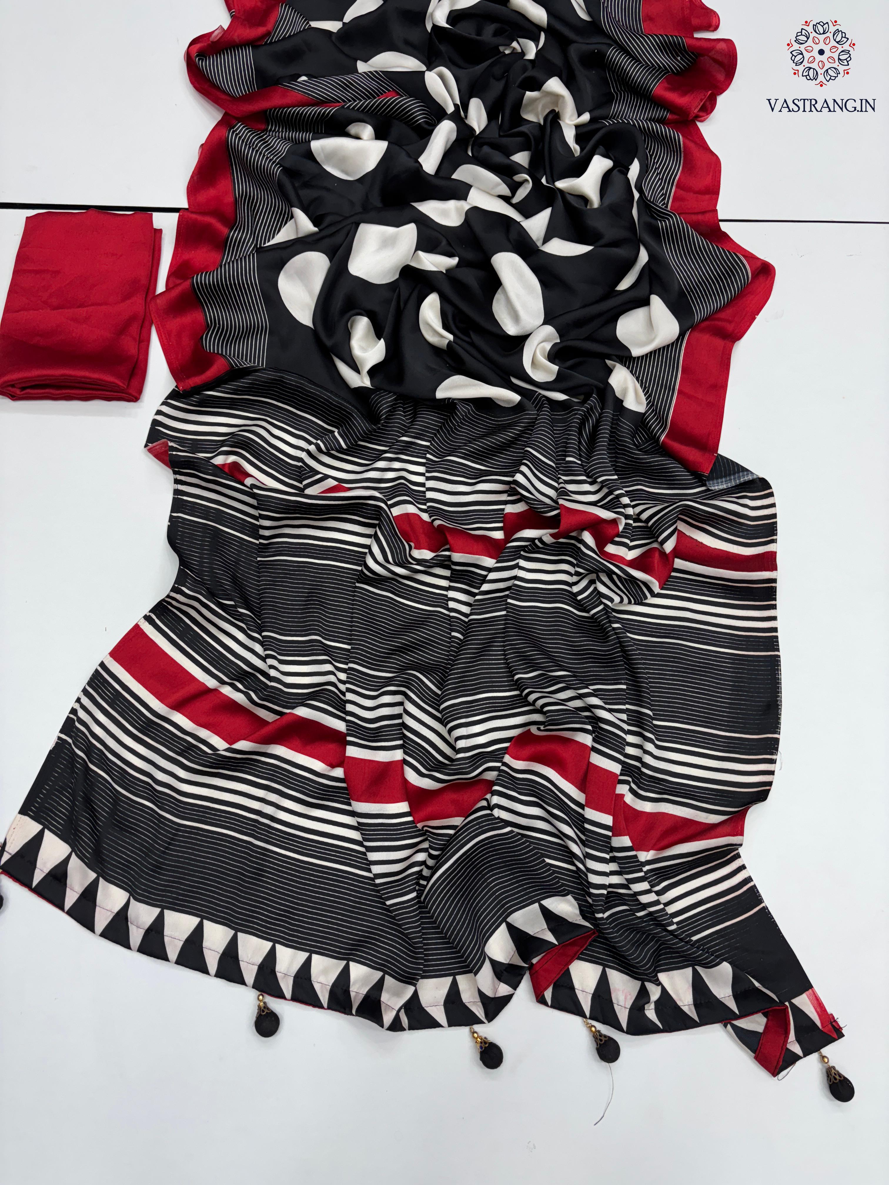 New Wedding Wear Pure Satin Soft Silk Print With Tussles Work Fancy Designer Saree With Blouse