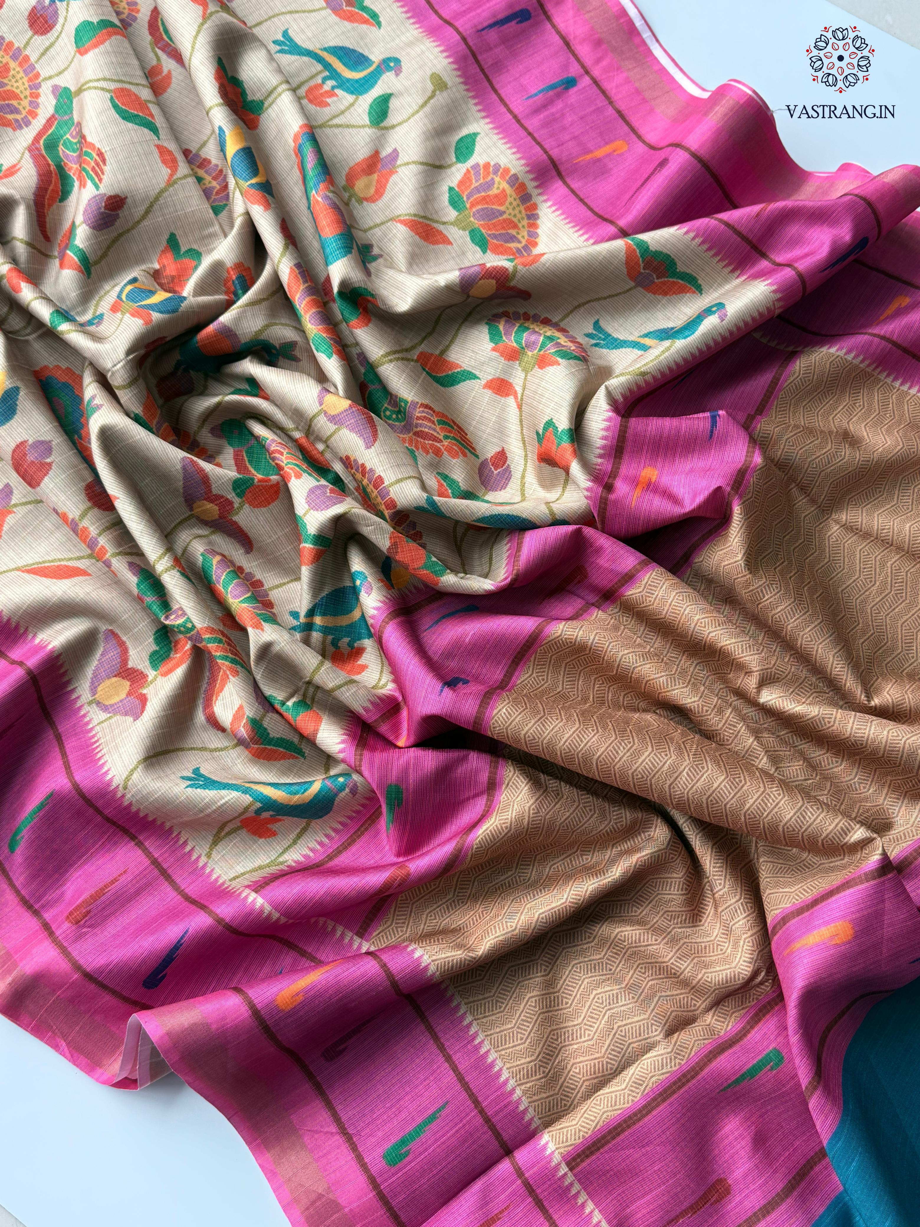 Latest Festive Wear Soft Cotton Print With Latkan Work Fancy Designer Saree With Blouse