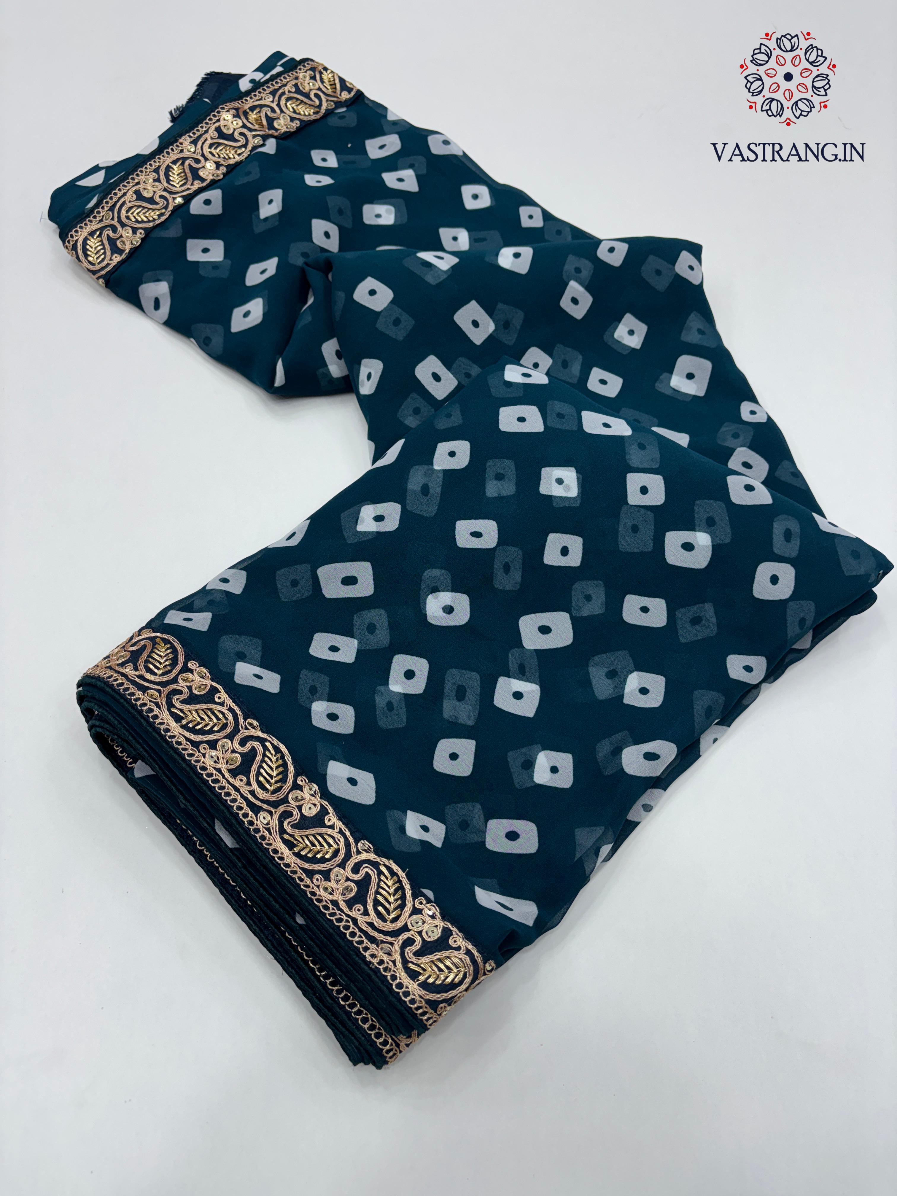 Beautiful Party Wear Georgette Silk Sequence Lace Saree For Wedding