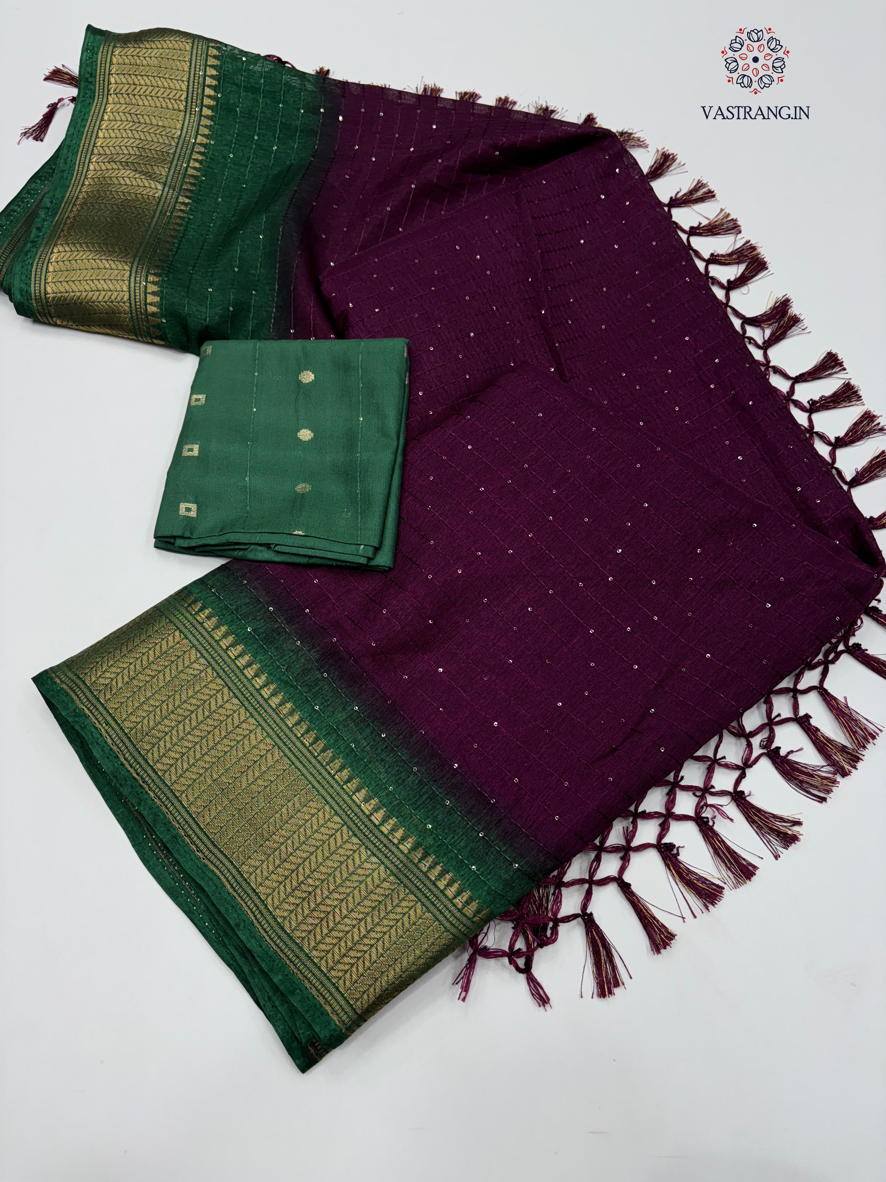 Glorious Party Wear Pure Dola Silk Sequence With Jacquard Weaving Work Fancy Designer Saree For Wedding