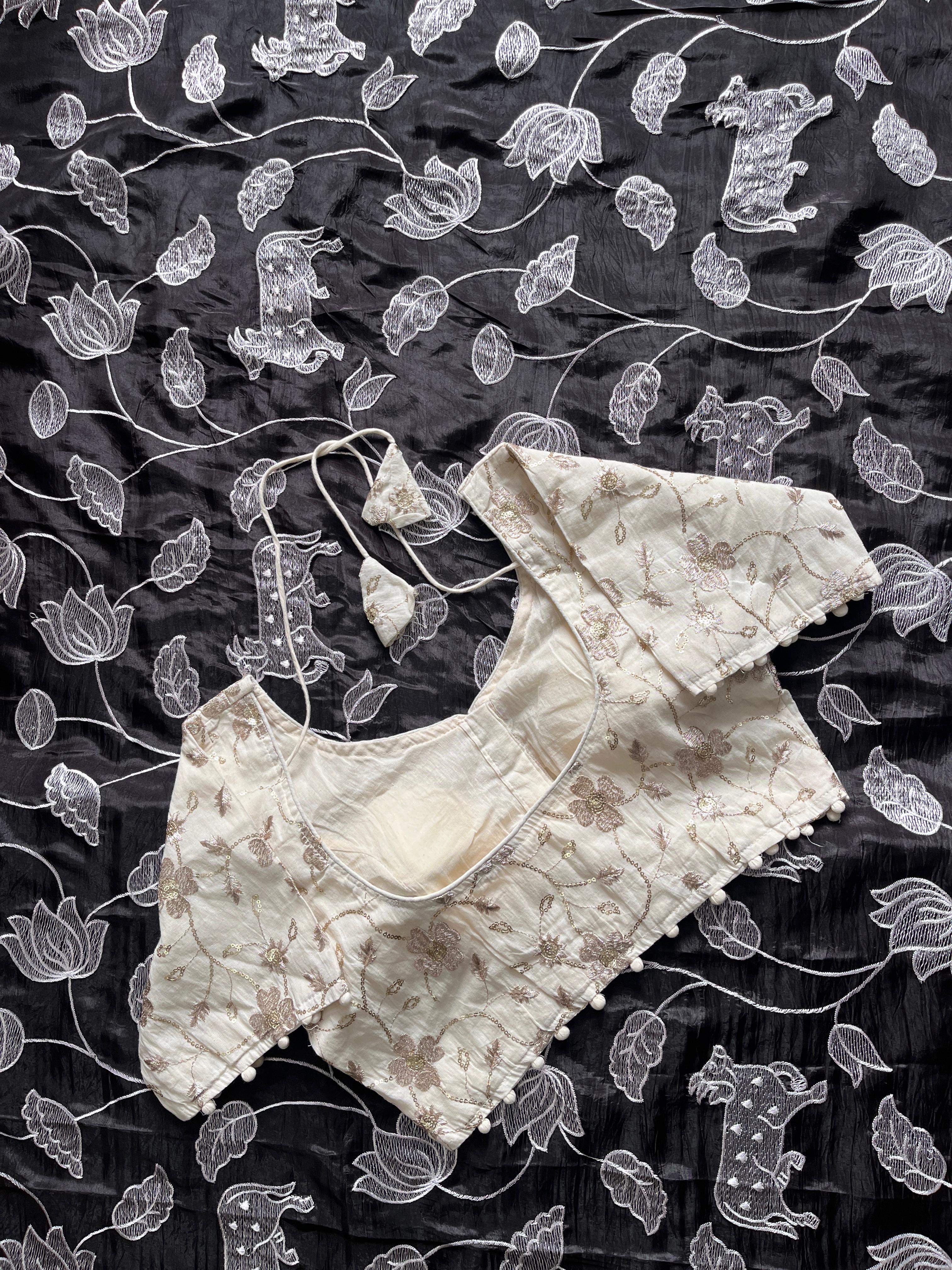 Outstanding Crush Silk Heavy Embroidered n Arco Border Work Fancy Designer Festive Wear Saree With Stitched Blouse