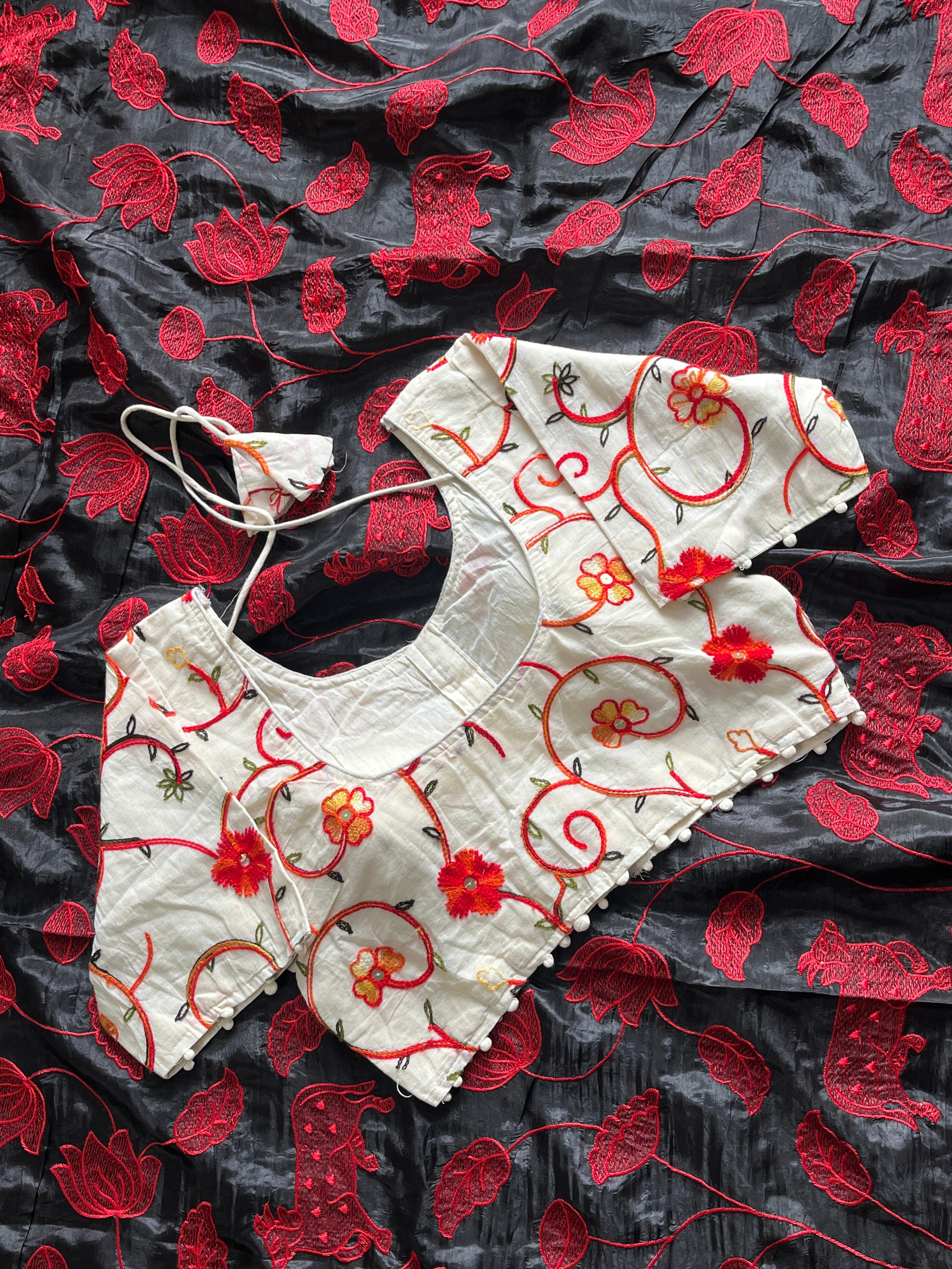 Outstanding Crush Silk Heavy Embroidered n Arco Border Work Fancy Designer Festive Wear Saree With Stitched Blouse