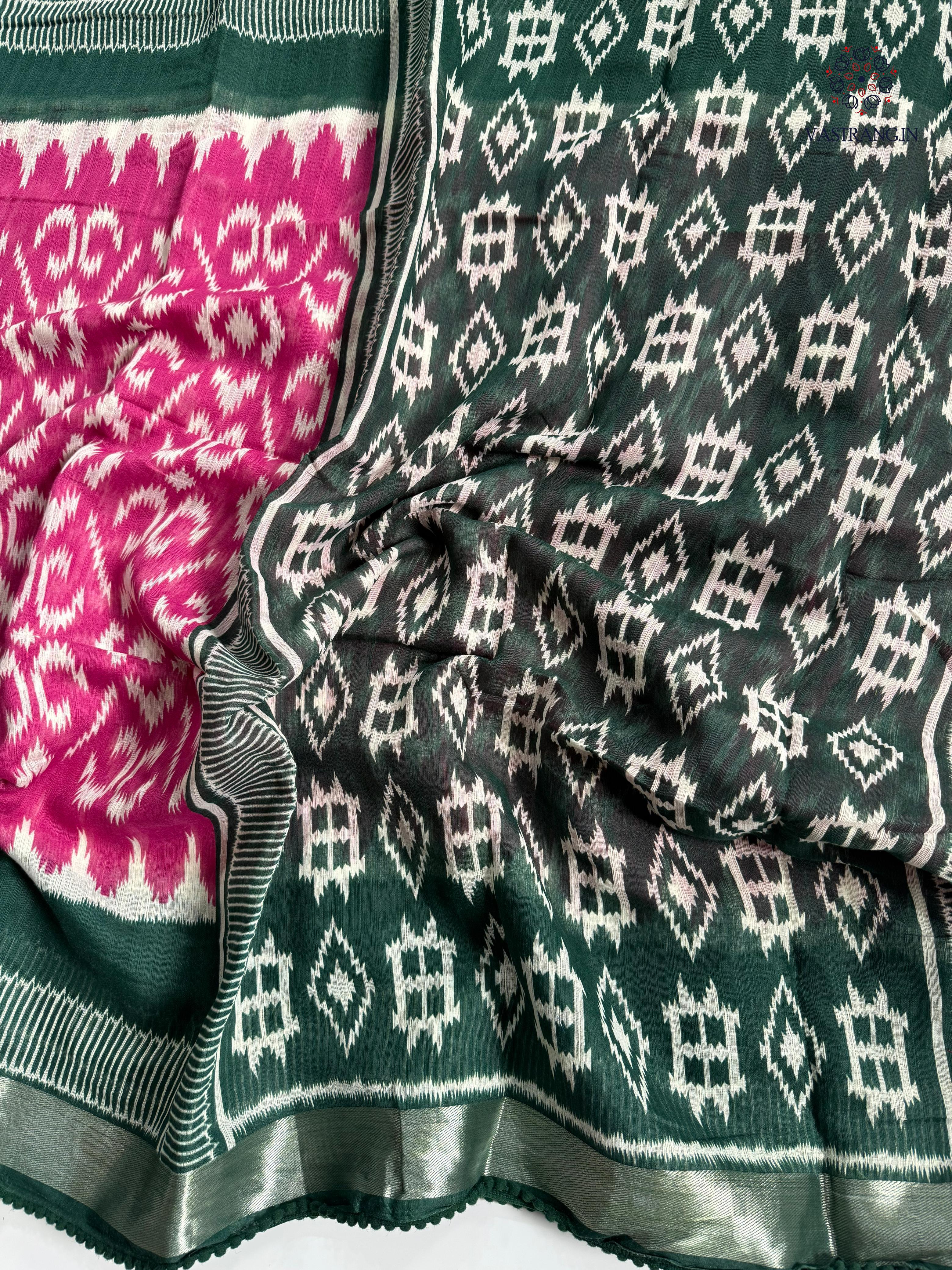 Sempiternal Kota Fabric Print n Zari Weaving Work Fancy Designer Saree With Blouse Piece