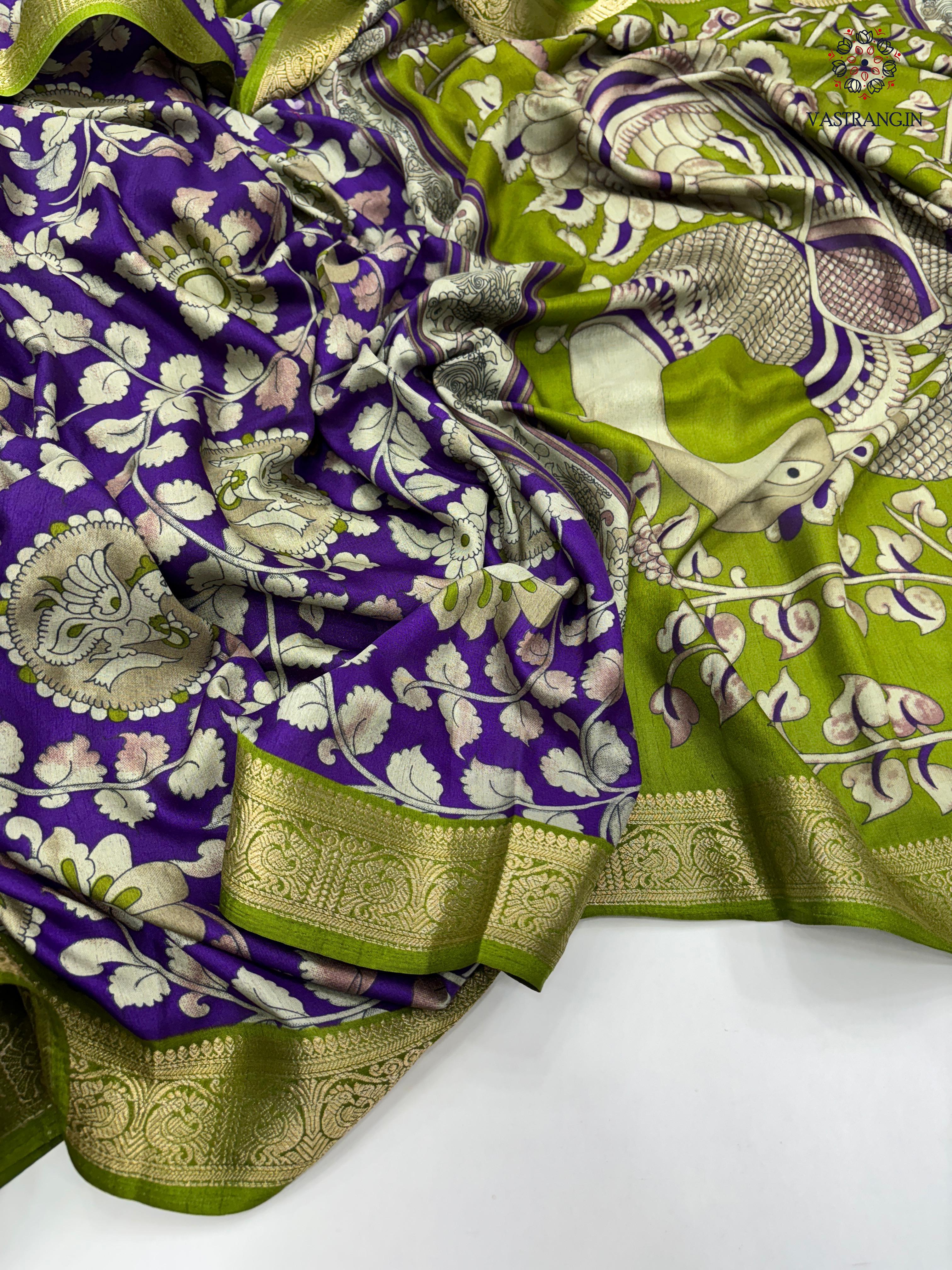 Bloosom Party Wear Pure Mangalkari Viscose Silk Print n Weaving Work Fancy Designer Saree For Women