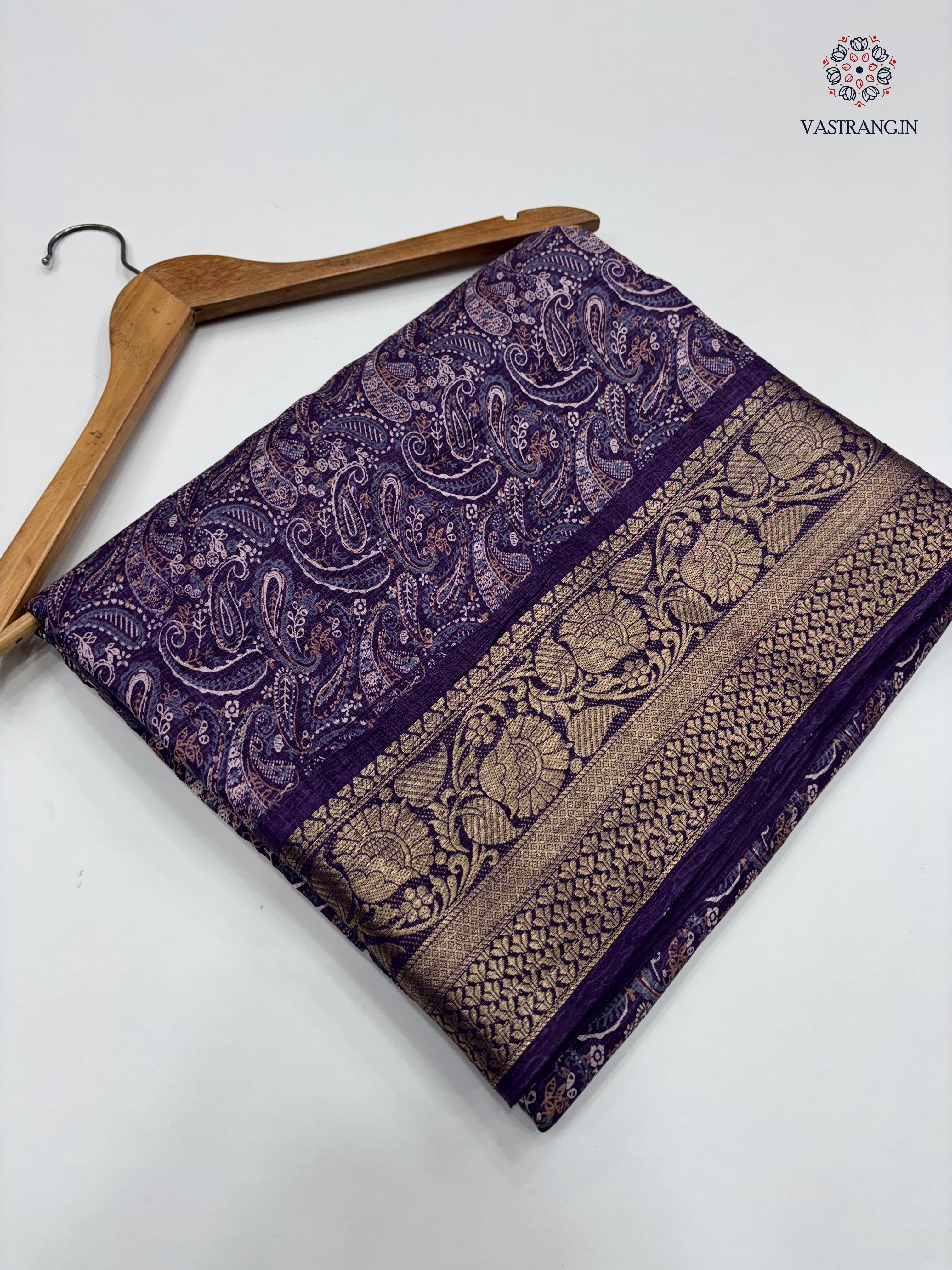 Gorgeous Pure Dola Crush Silk Print With Designer Jacquard Work Fancy Designer Festive Wear Saree