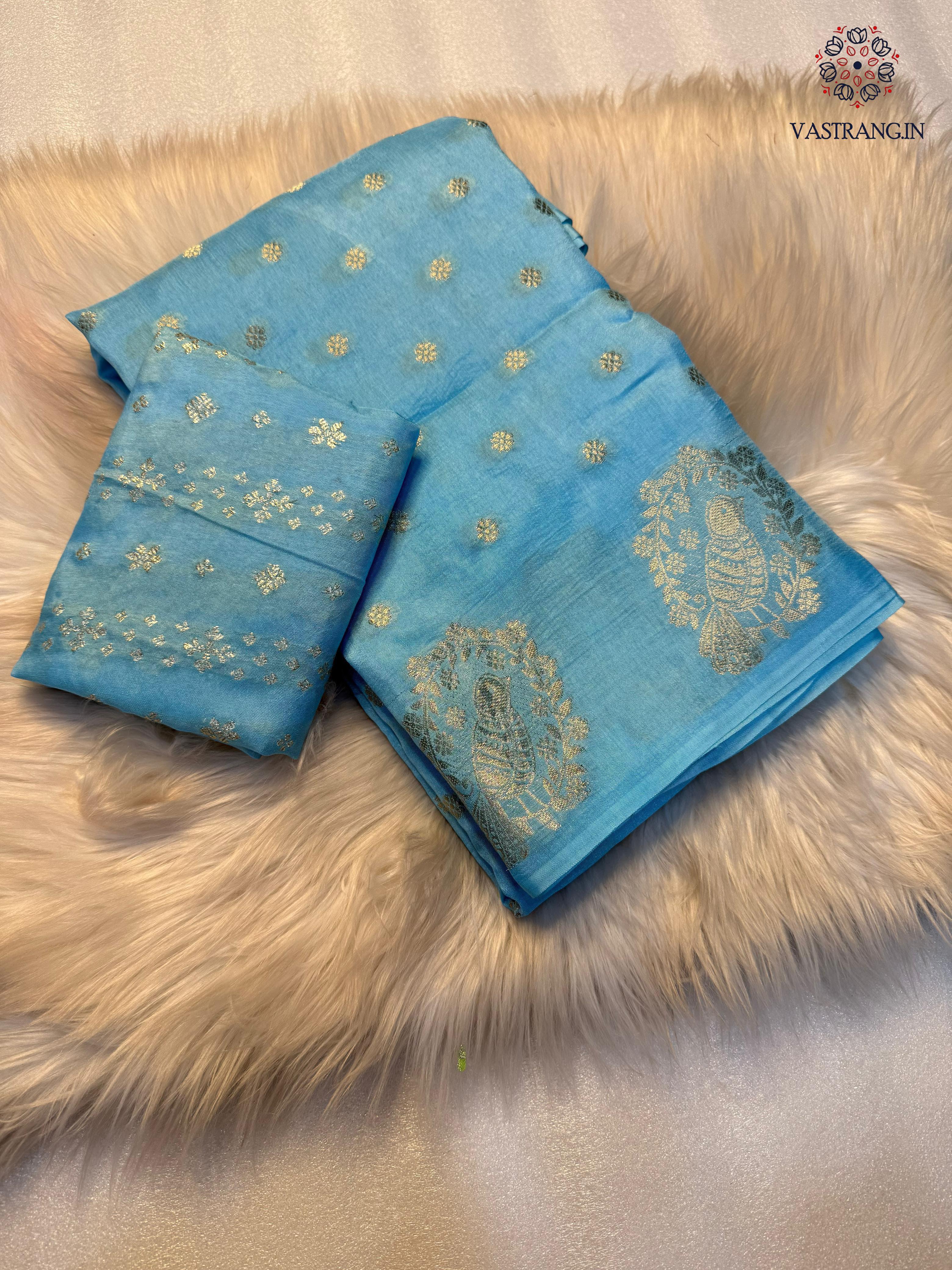 Dazzling Party Wear Pure Soft Viscose Crape Silk Zari Chit Palllu n Pichwari Border Fancy Designer Saree With Blouse