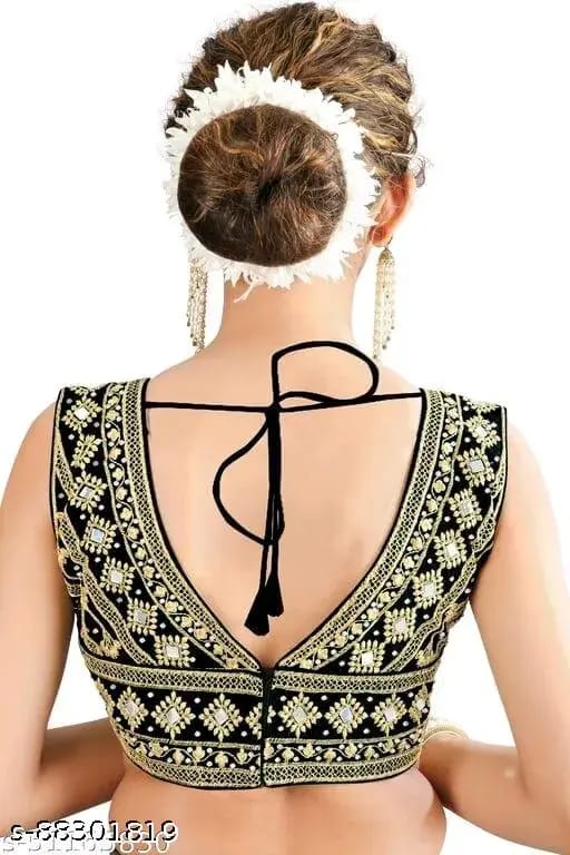 Ethnic Wear Designer Sequence with Mirror Work Blouse